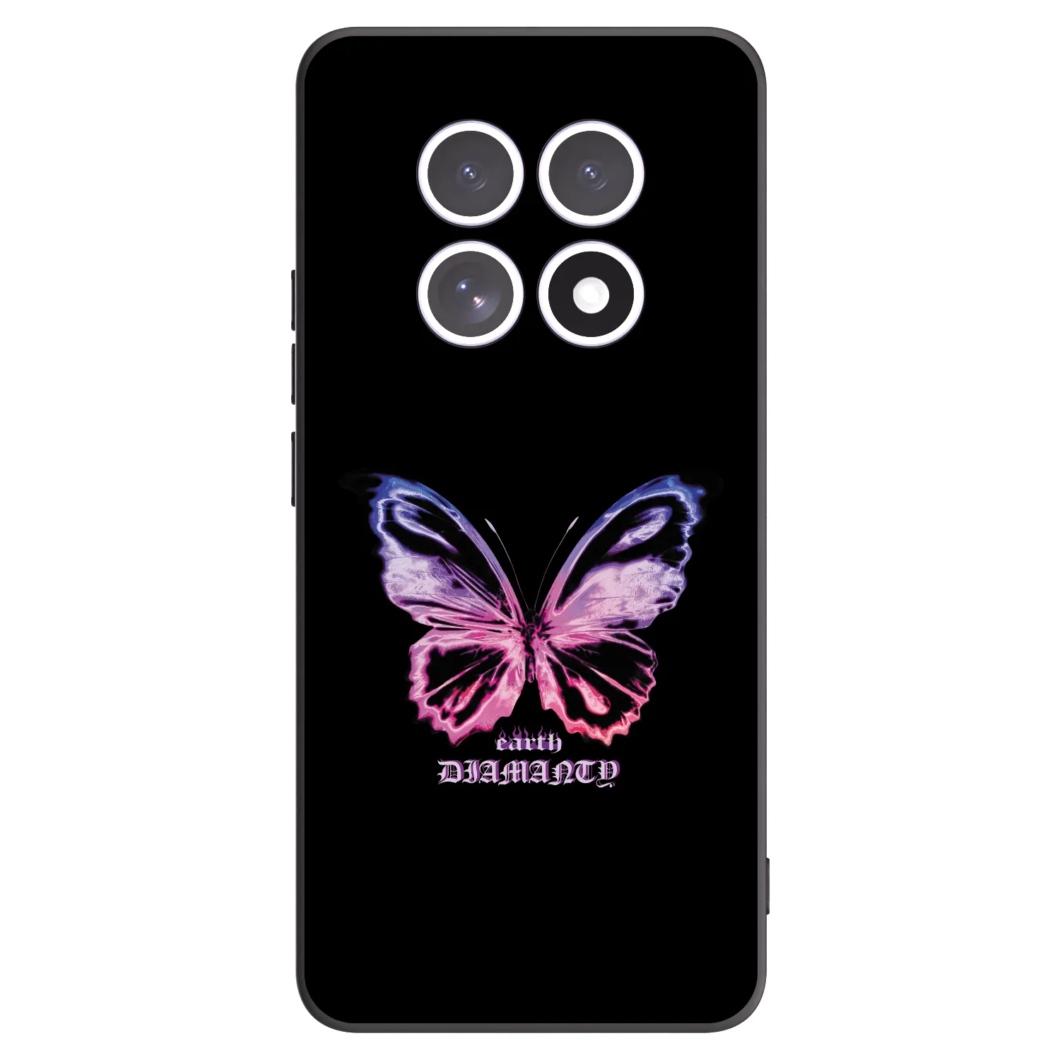 Picasee silikonowe czarne etui na Xiaomi Redmi Note 15 4G - Diamanty Purple