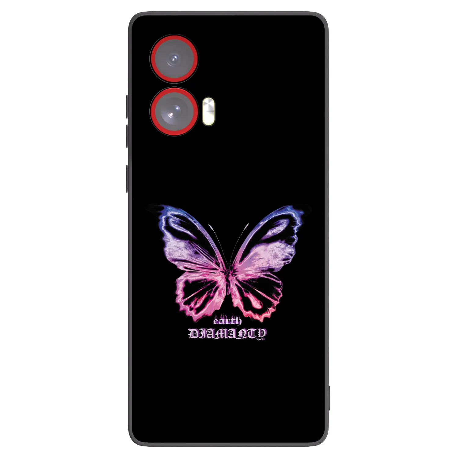 Picasee silikonowe czarne etui na Motorola Edge 50 Fusion - Diamanty Purple