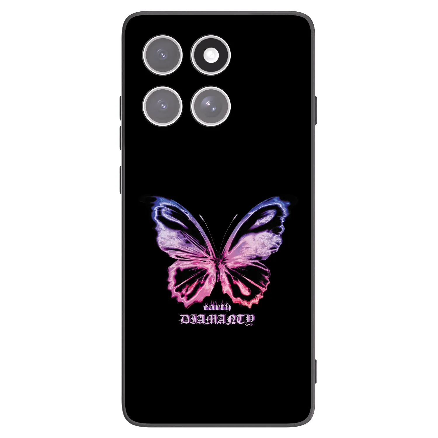 Picasee silikonowe czarne etui na Motorola Edge 60 Fusion - Diamanty Purple