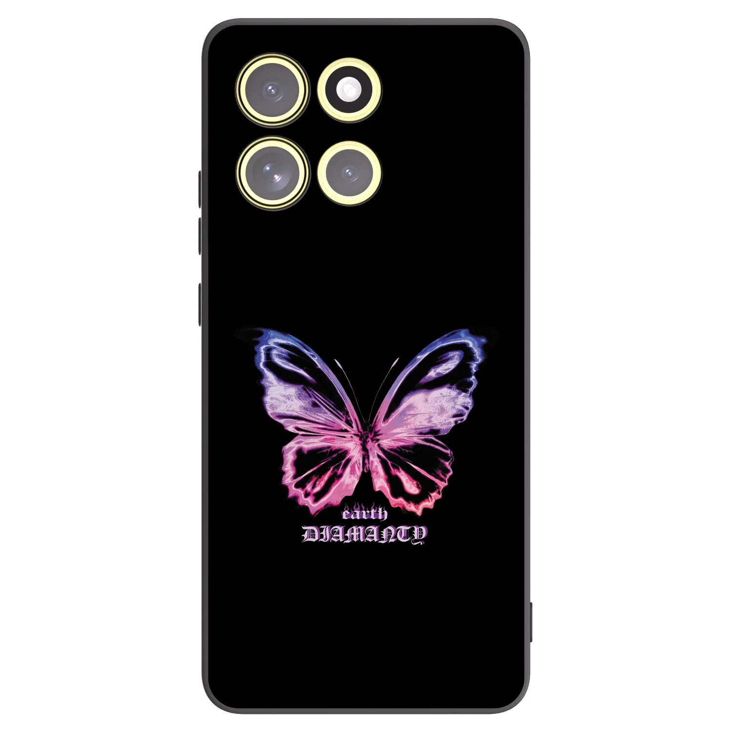 Picasee silikonowe czarne etui na Motorola Moto G86 Power 5G - Diamanty Purple