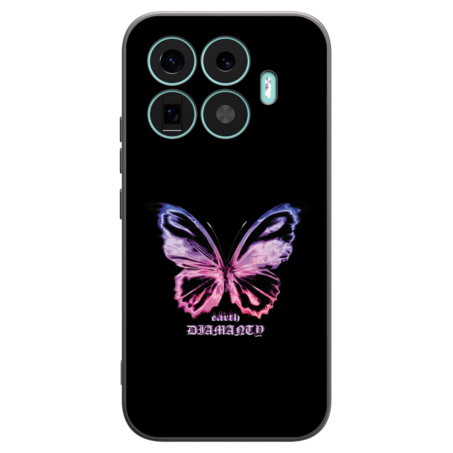 Picasee silikonowe czarne etui na Xiaomi 17T - Diamanty Purple