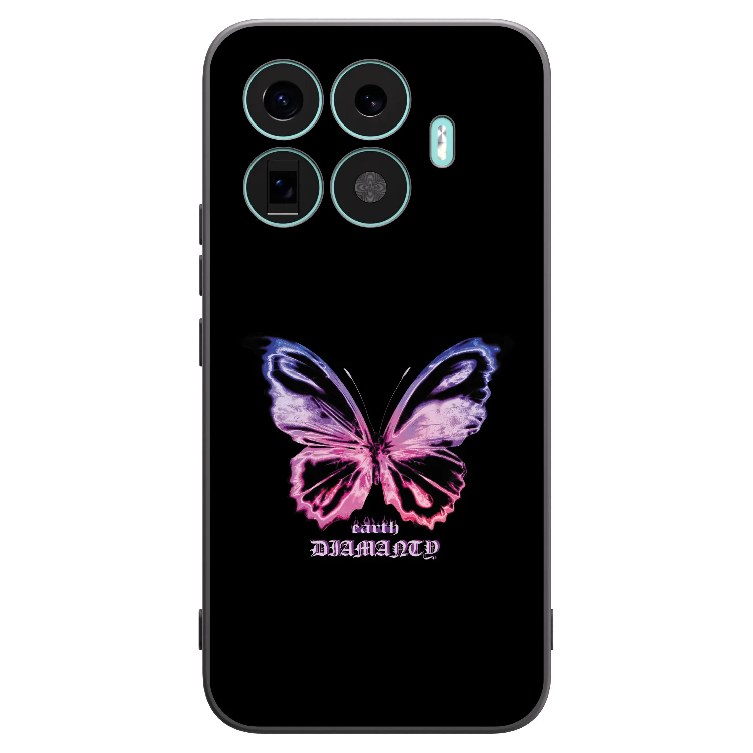 Picasee silikonowe czarne etui na Xiaomi 17T Pro - Diamanty Purple