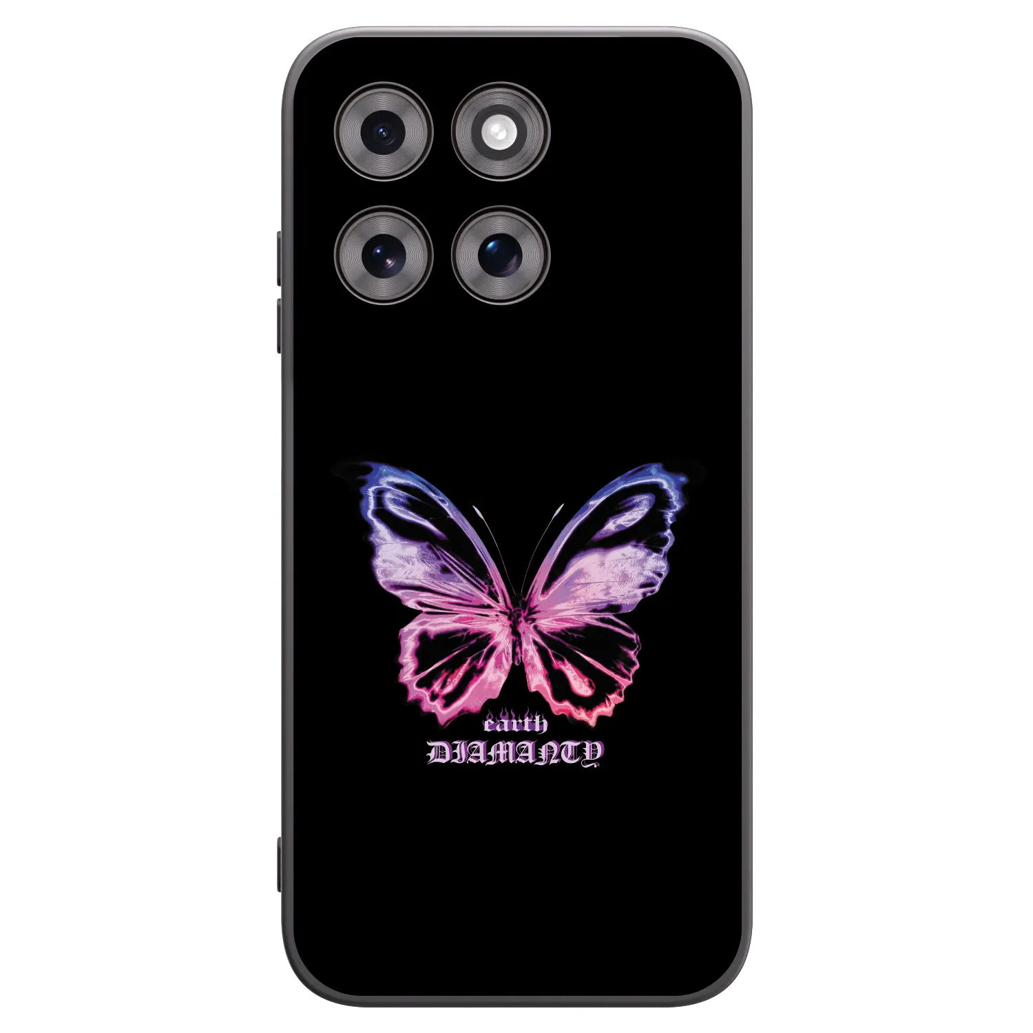 Picasee silikonowe czarne etui na Motorola Moto G77 - Diamanty Purple