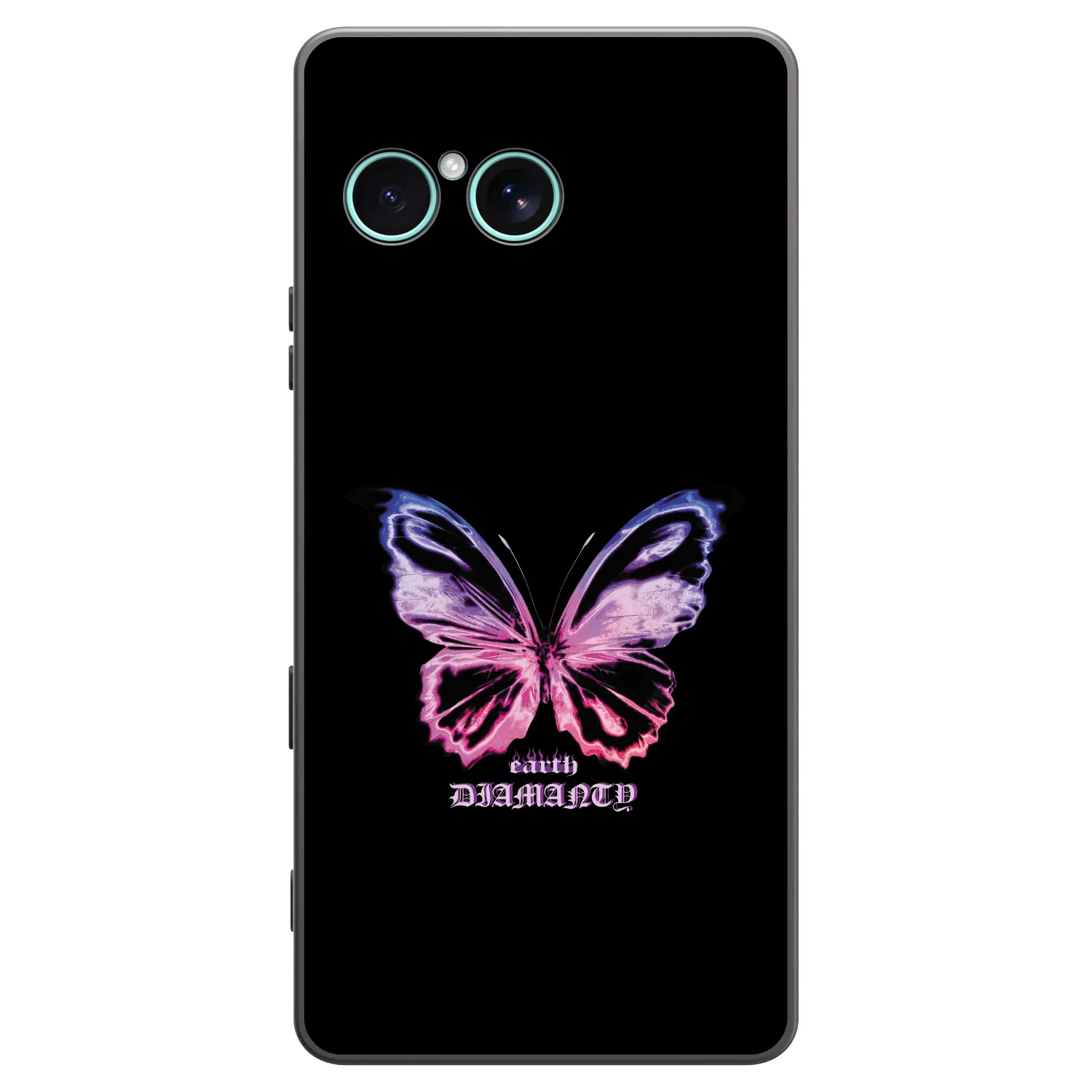 Picasee silikonowe czarne etui na Sony Xperia 10 VII - Diamanty Purple