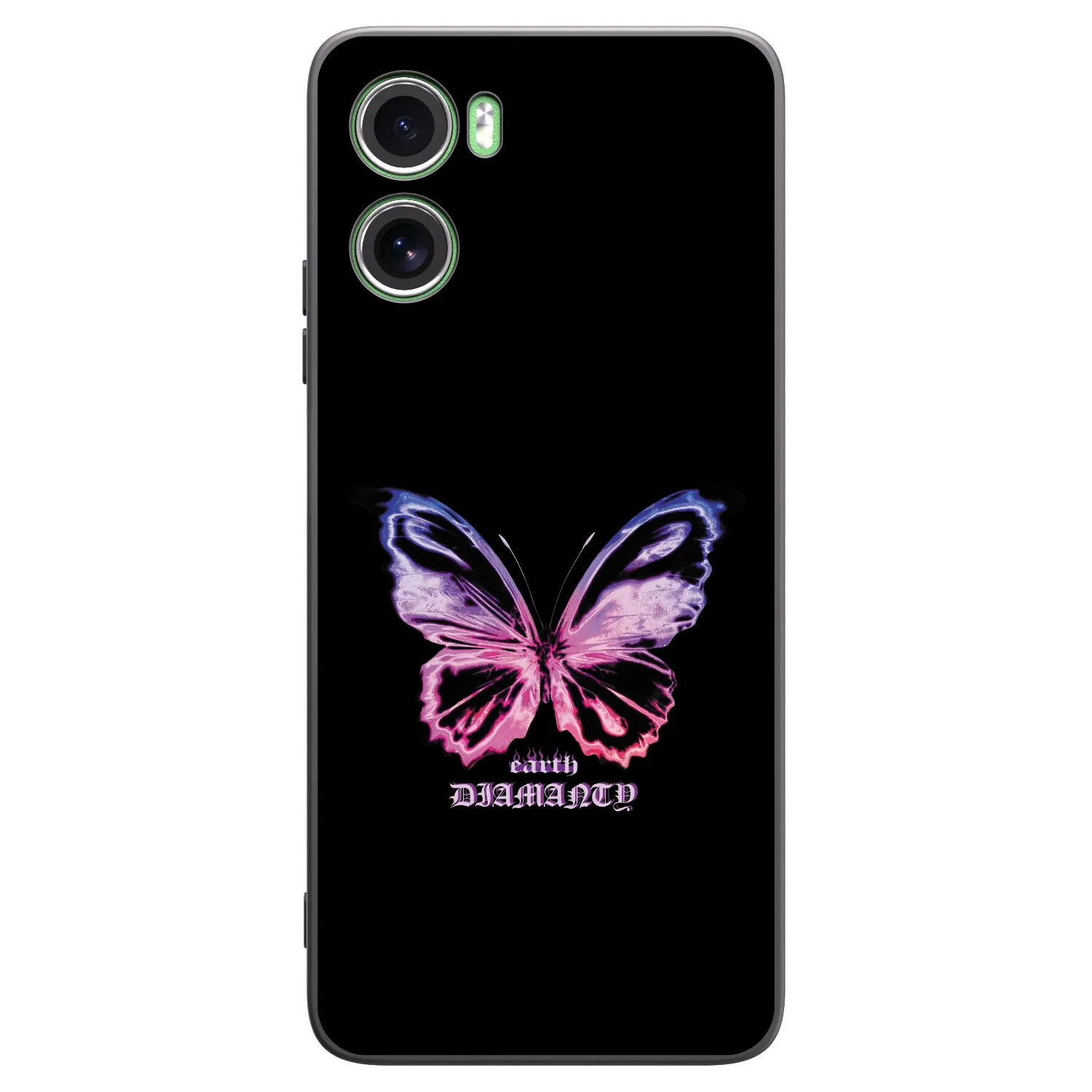Picasee silikonowe czarne etui na Motorola Moto G06 - Diamanty Purple