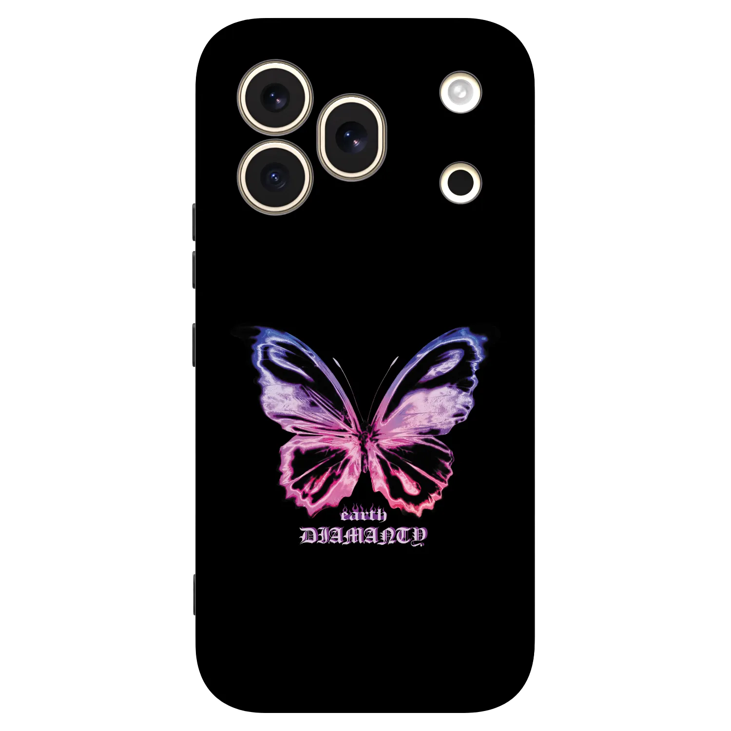 Picasee silikonowe czarne etui na Honor 600 Pro - Diamanty Purple