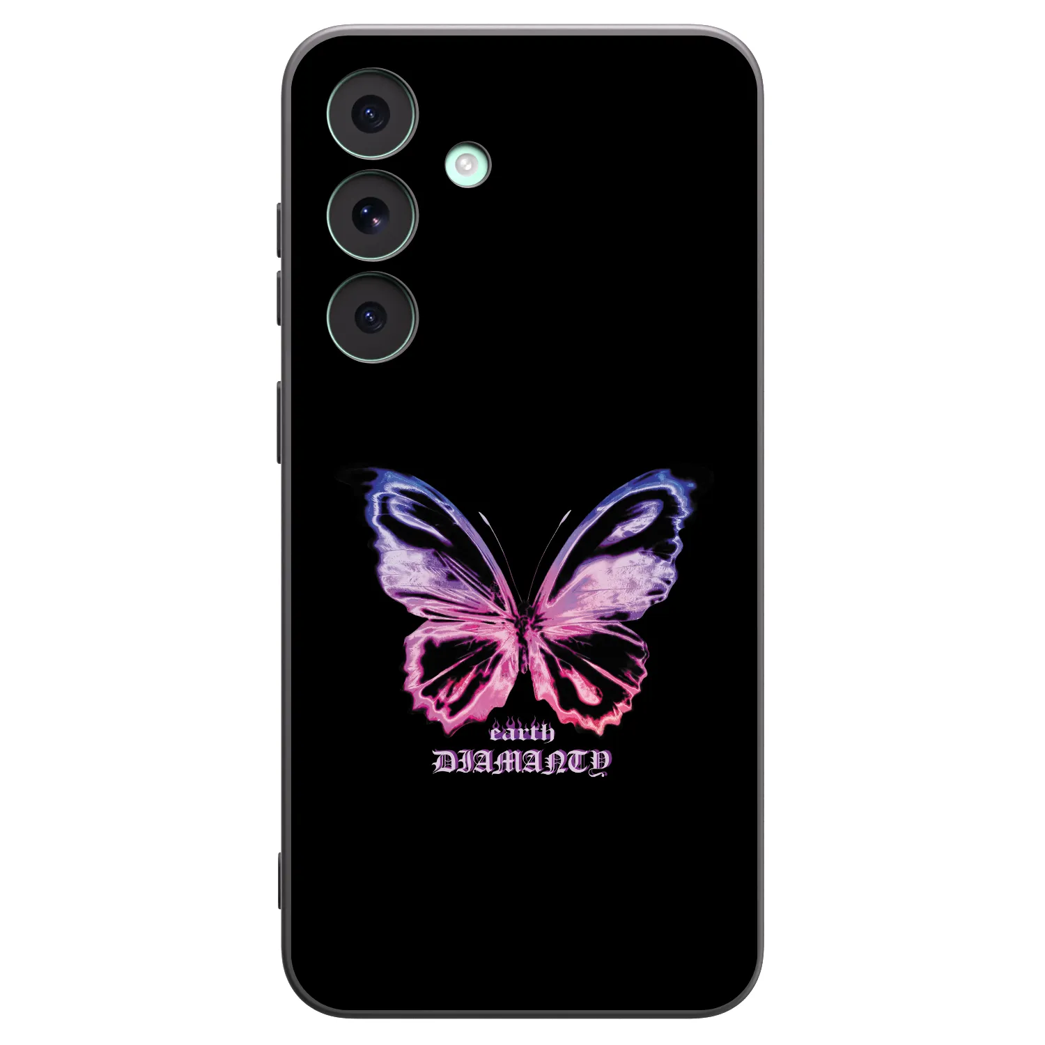 Picasee silikonowe czarne etui na Samsung Galaxy S26 FE - Diamanty Purple