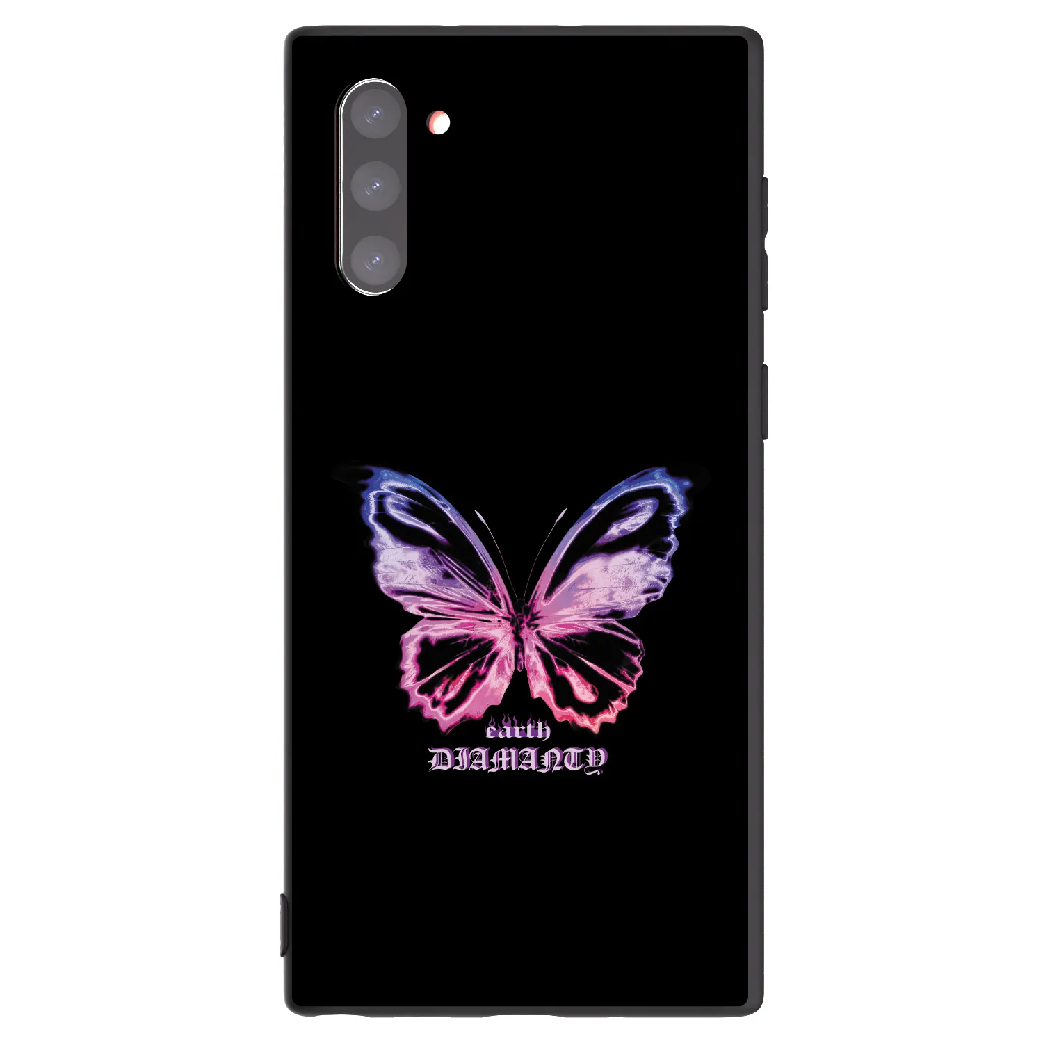 Picasee silikonowe czarne etui na Samsung Galaxy Note 10 N970F - Diamanty Purple
