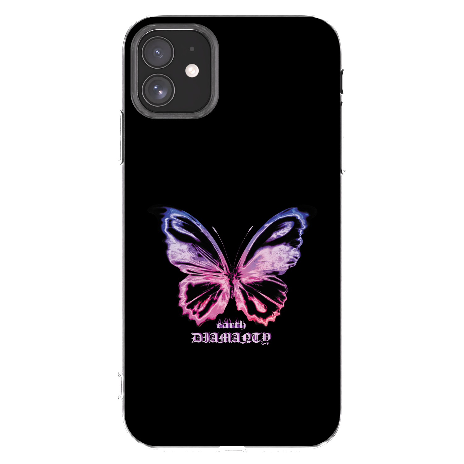 Picasee silikonowe przeźroczyste etui na Apple iPhone 11 - Diamanty Purple