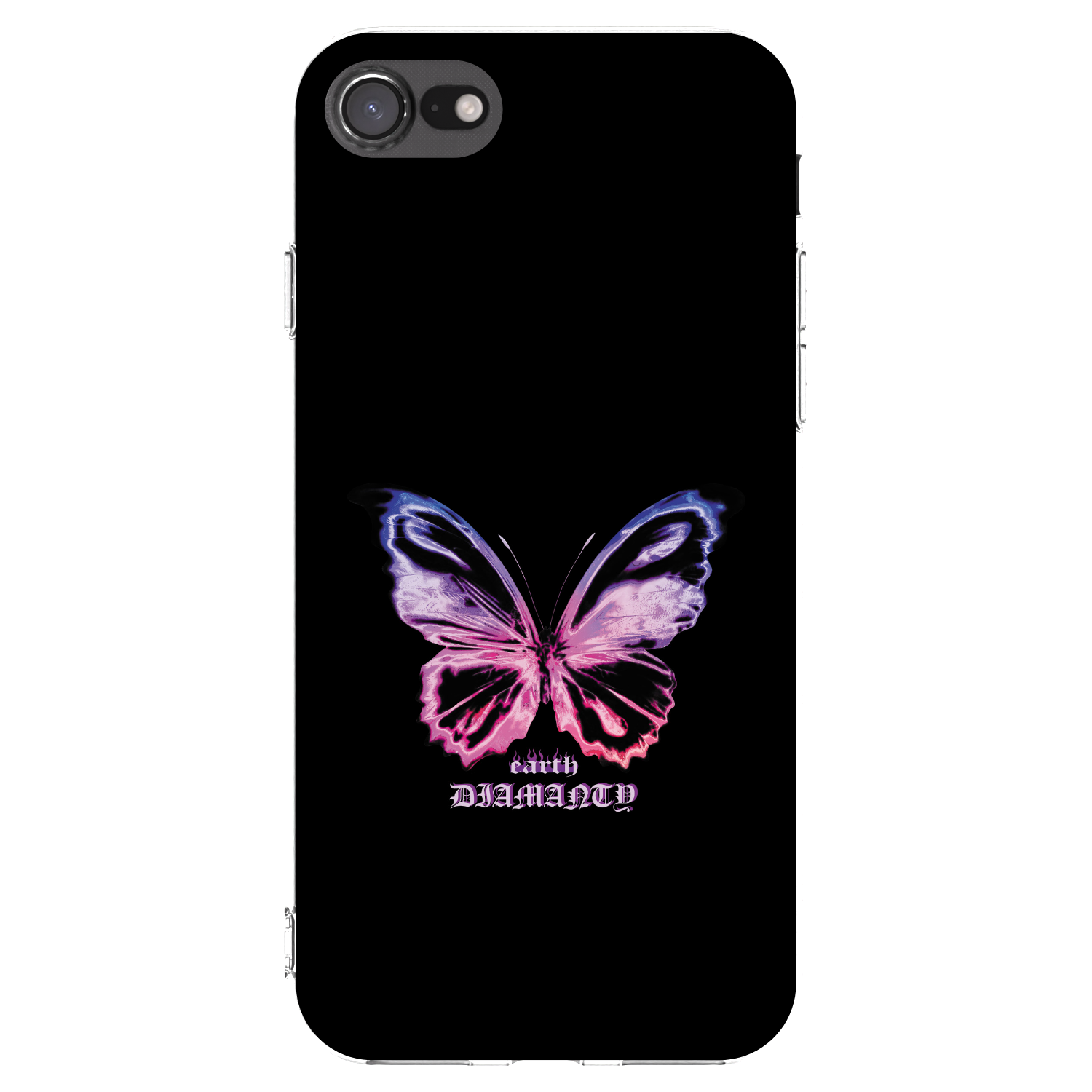 Picasee silikonowe przeźroczyste etui na Apple iPhone 8 - Diamanty Purple