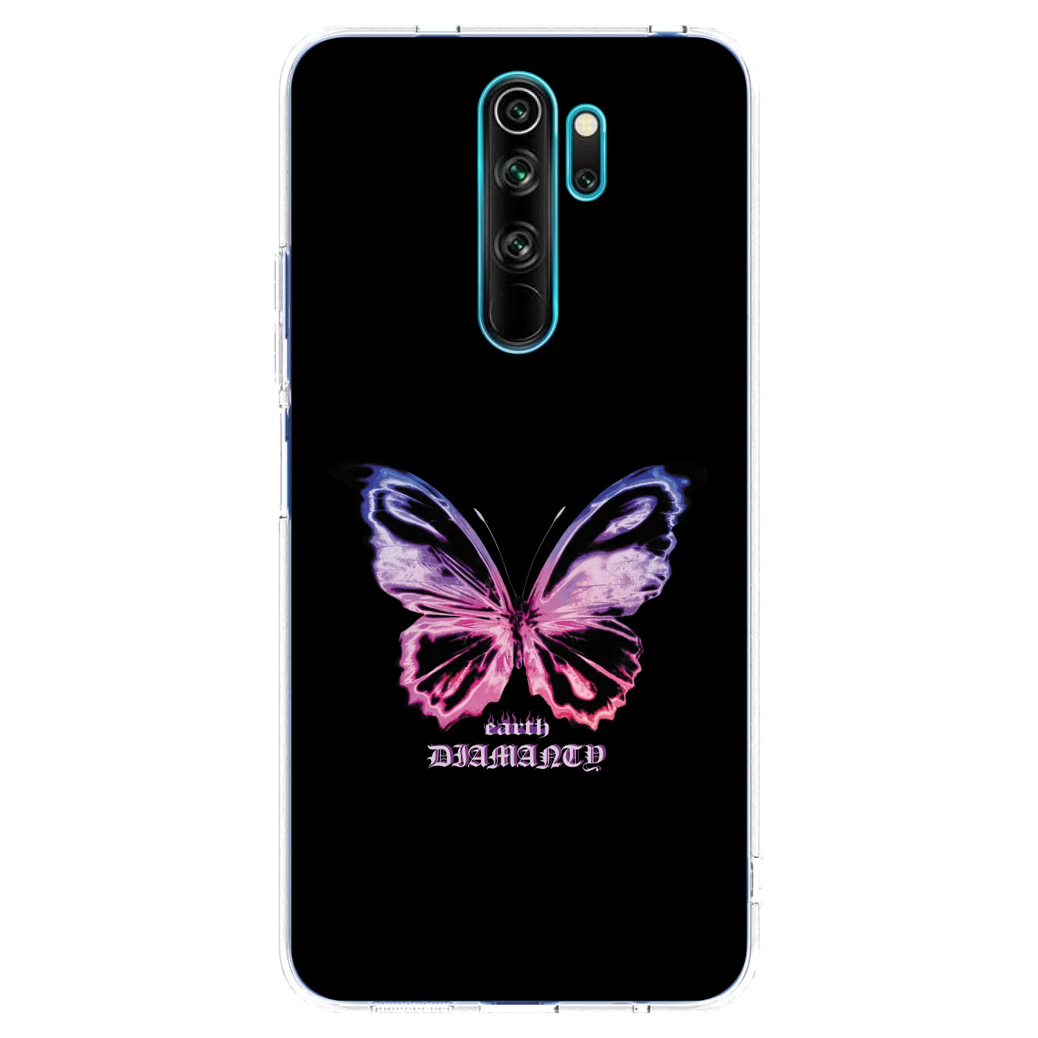 Picasee silikonowe przeźroczyste etui na Xiaomi Redmi Note 8 Pro - Diamanty Purple