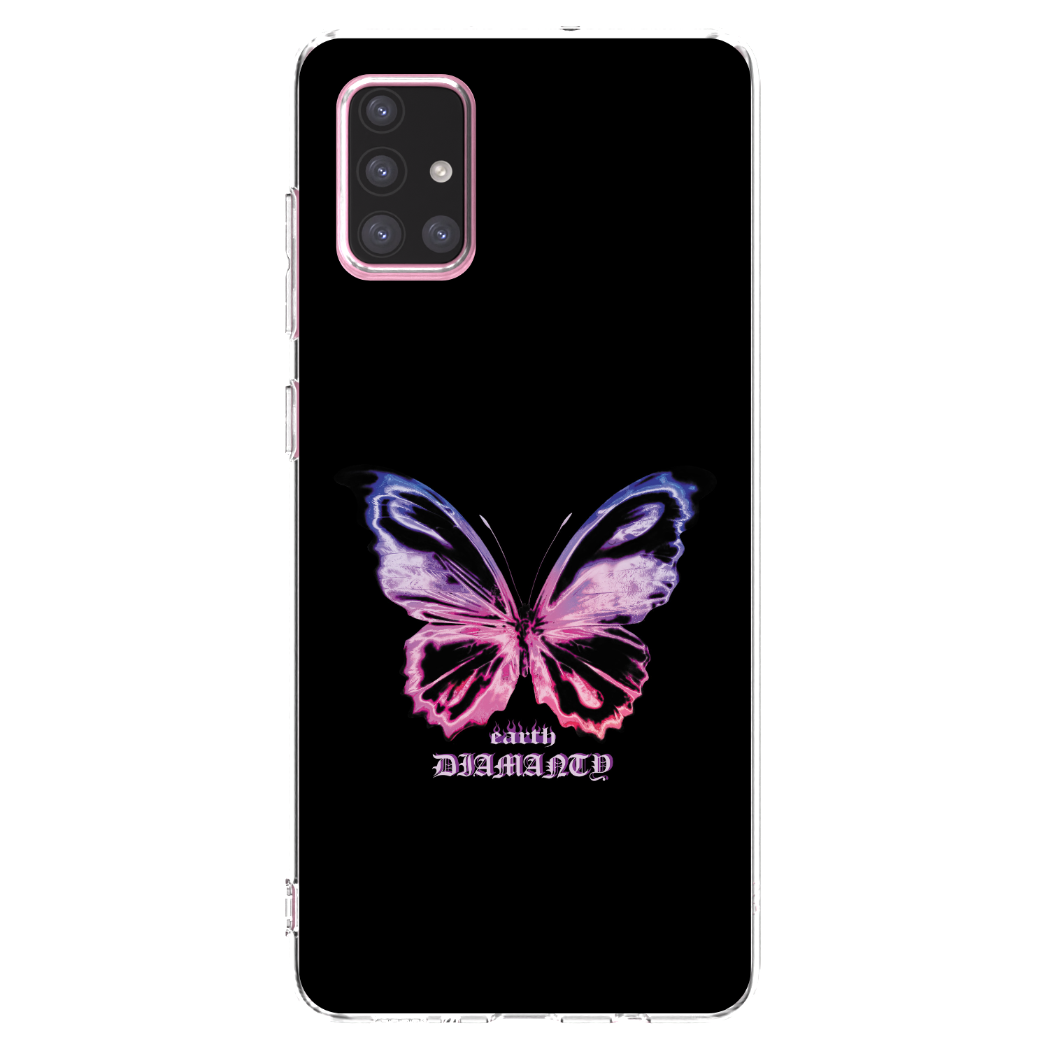 Picasee silikonowe przeźroczyste etui na Samsung Galaxy A71 A715F - Diamanty Purple