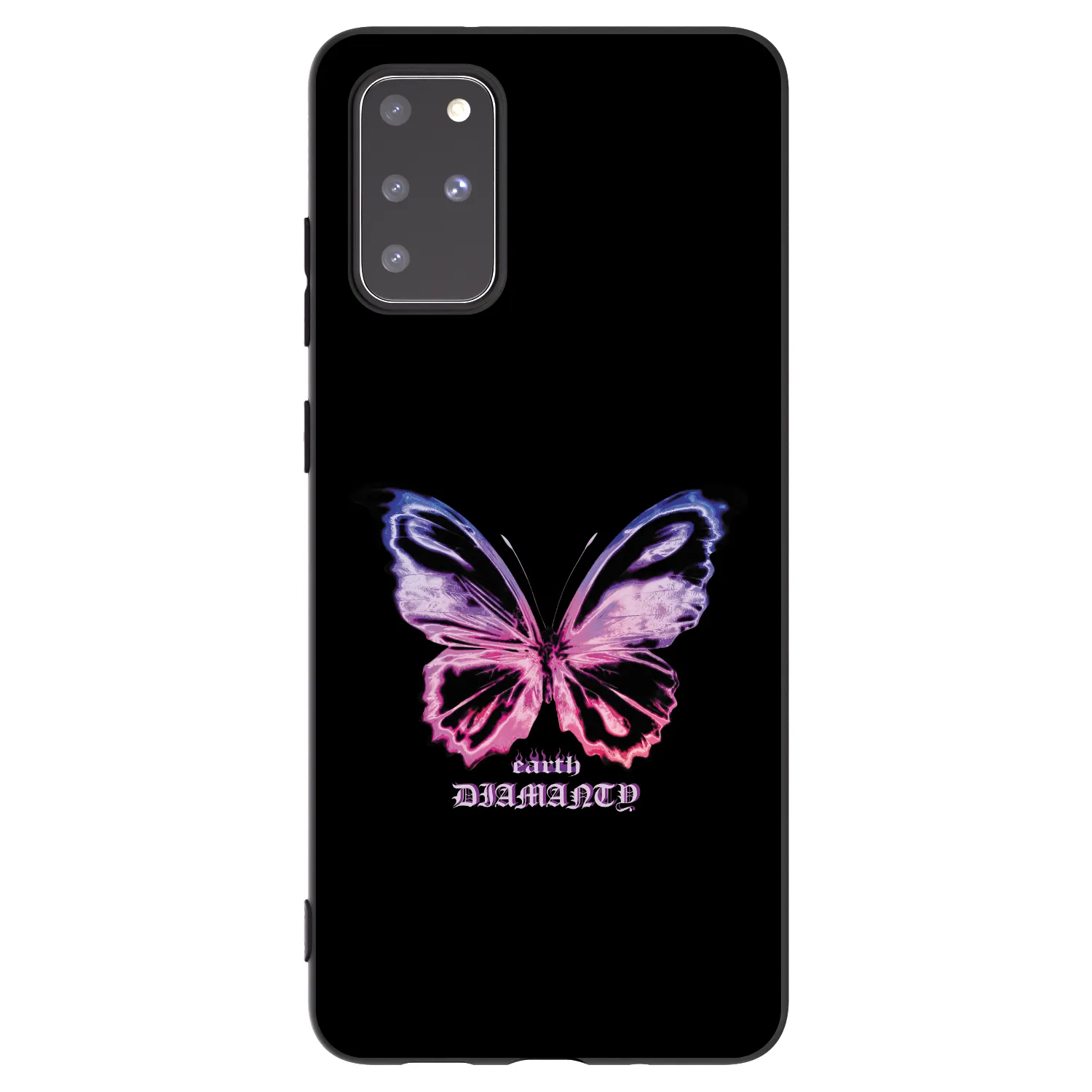 Picasee silikonowe czarne etui na Samsung Galaxy S20+ G985F - Diamanty Purple