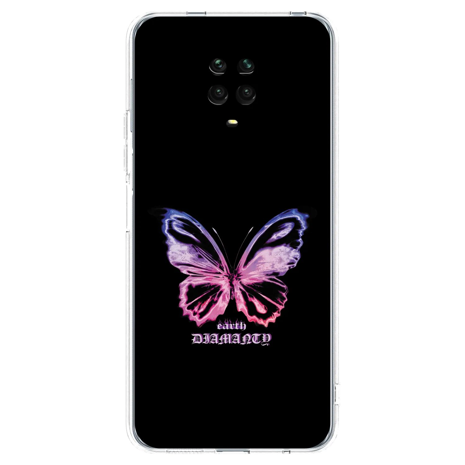 Picasee silikonowe przeźroczyste etui na Xiaomi Redmi Note 9 Pro - Diamanty Purple