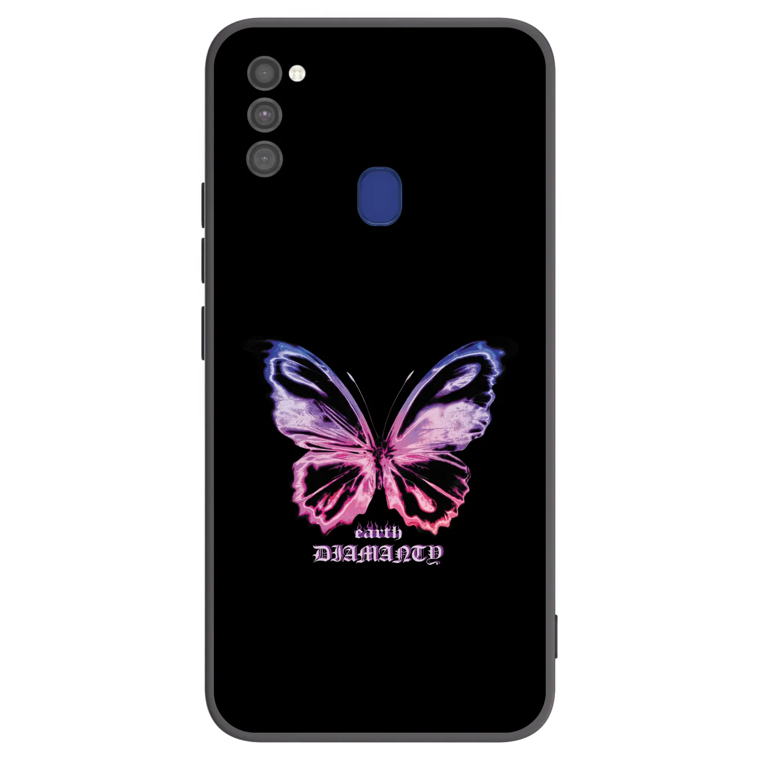 Picasee silikonowe czarne etui na Samsung Galaxy M21 M215F - Diamanty Purple