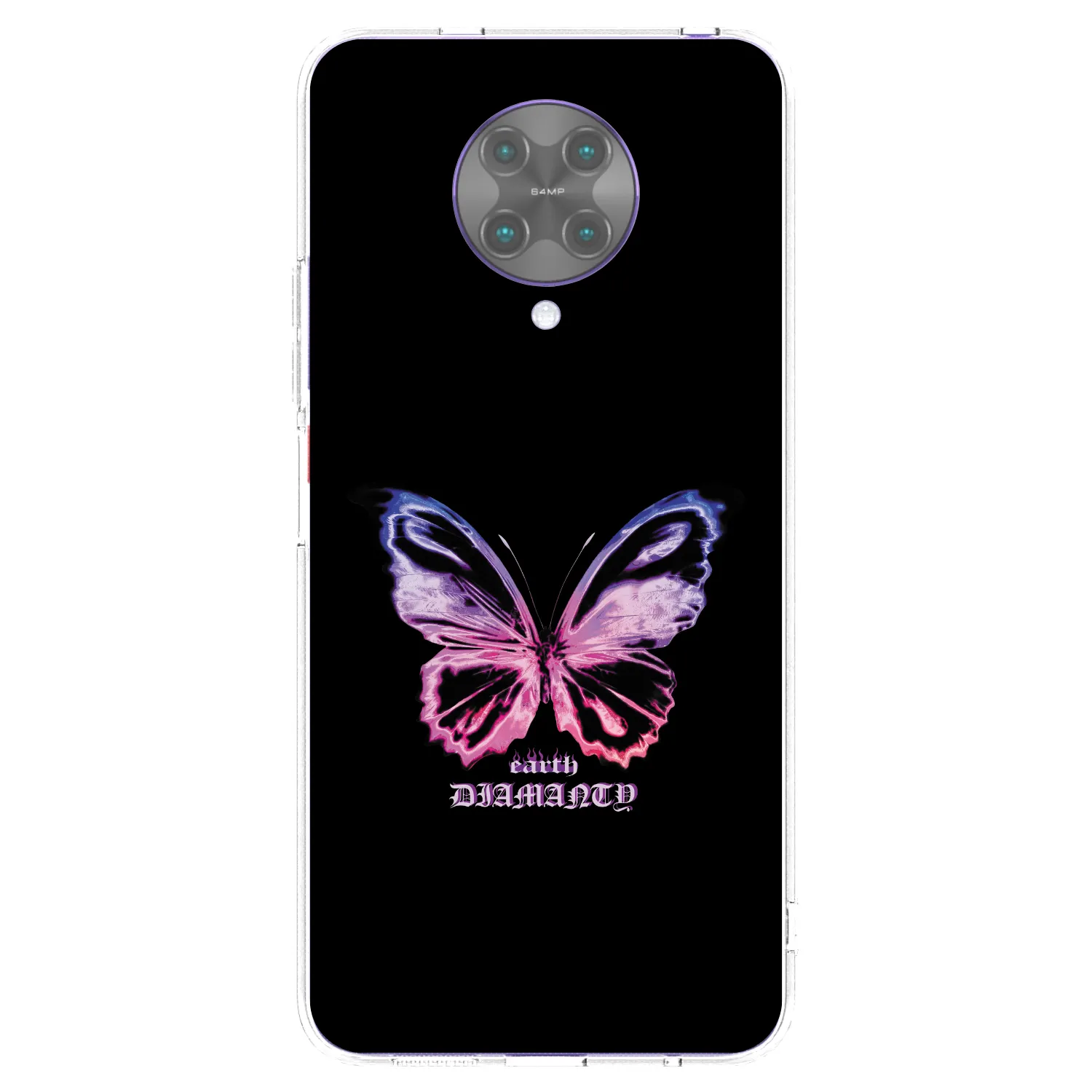 Picasee silikonowe przeźroczyste etui na Xiaomi Poco F2 Pro - Diamanty Purple