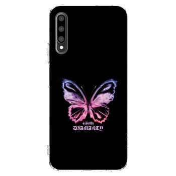Picasee silikonowe przeźroczyste etui na Honor 9X Pro - Diamanty Purple