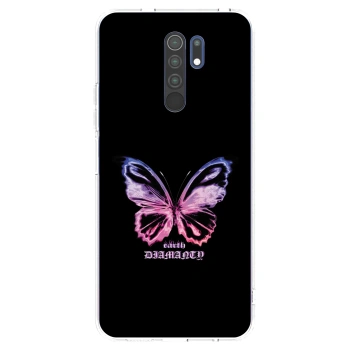 Picasee silikonowe przeźroczyste etui na Xiaomi Redmi 9 - Diamanty Purple