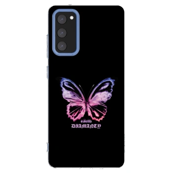 Picasee silikonowe przeźroczyste etui na Samsung Galaxy S20 FE - Diamanty Purple