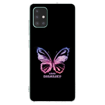 Picasee silikonowe przeźroczyste etui na Samsung Galaxy M51 M515F - Diamanty Purple
