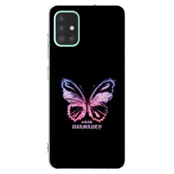 Picasee silikonowe przeźroczyste etui na Samsung Galaxy M31s - Diamanty Purple