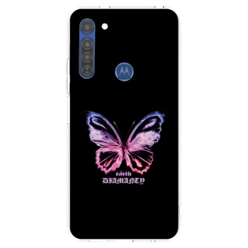 Etui na Motorola Moto G8 - Diamanty Purple