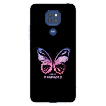 Picasee silikonowe przeźroczyste etui na Motorola Moto G9 Play - Diamanty Purple