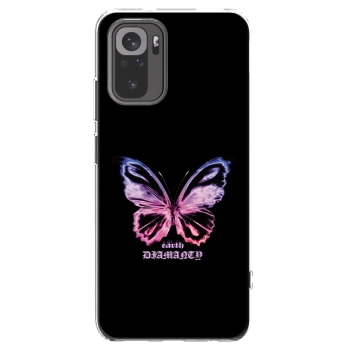 Picasee silikonowe przeźroczyste etui na Xiaomi Redmi Note 10 - Diamanty Purple