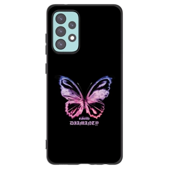 Picasee silikonowe czarne etui na Samsung Galaxy A72 A725F - Diamanty Purple