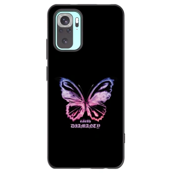 Picasee silikonowe czarne etui na Xiaomi Redmi Note 10 Pro - Diamanty Purple