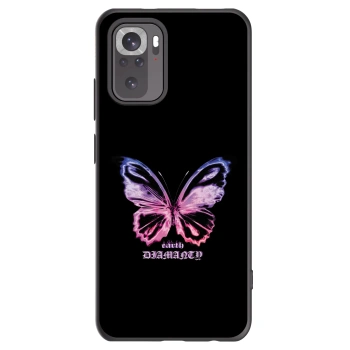 Picasee silikonowe czarne etui na Xiaomi Redmi Note 10S - Diamanty Purple