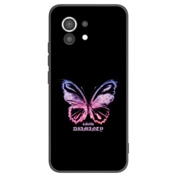 Picasee silikonowe czarne etui na Xiaomi Mi 11 - Diamanty Purple
