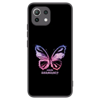 Picasee silikonowe czarne etui na Xiaomi Mi 11 Lite - Diamanty Purple