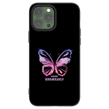 Picasee silikonowe czarne etui na Apple iPhone 13 Pro Max - Diamanty Purple