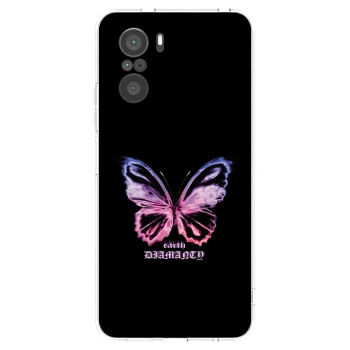 Picasee silikonowe przeźroczyste etui na Xiaomi Poco F3 - Diamanty Purple