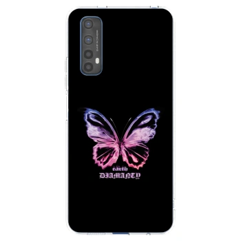Picasee silikonowe przeźroczyste etui na Realme 7 - Diamanty Purple
