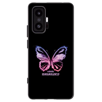 Picasee silikonowe czarne etui na Xiaomi 11T - Diamanty Purple