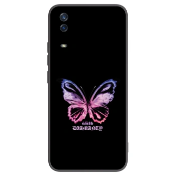 Picasee silikonowe czarne etui na Vivo Y11s - Diamanty Purple