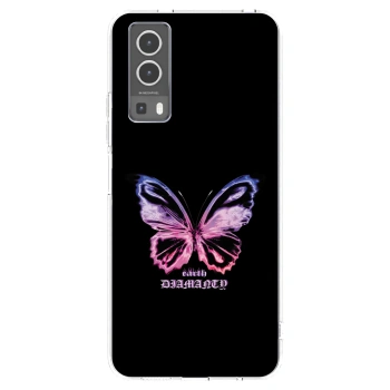 Picasee silikonowe przeźroczyste etui na Vivo Y72 5G - Diamanty Purple