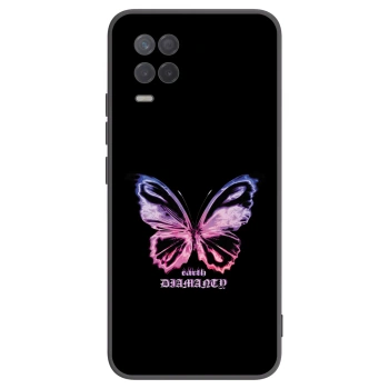 Picasee silikonowe czarne etui na Realme 8 5G - Diamanty Purple