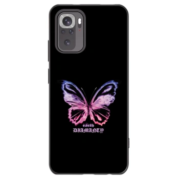 Picasee silikonowe czarne etui na Xiaomi Redmi Note 11S 4G - Diamanty Purple