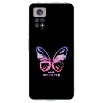 Picasee silikonowe przeźroczyste etui na Xiaomi Redmi Note 11S 4G - Diamanty Purple