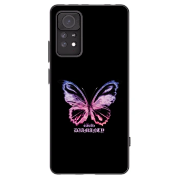 Picasee silikonowe czarne etui na Xiaomi Redmi Note 11 Pro 5G - Diamanty Purple