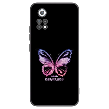 Picasee silikonowe czarne etui na Xiaomi Poco X4 Pro 5G - Diamanty Purple