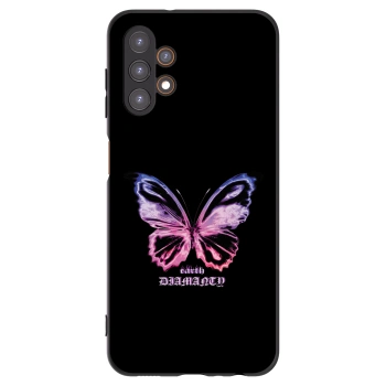 Picasee silikonowe czarne etui na Samsung Galaxy A13 4G A135 - Diamanty Purple