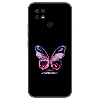 Picasee silikonowe czarne etui na Xiaomi Redmi 10C - Diamanty Purple