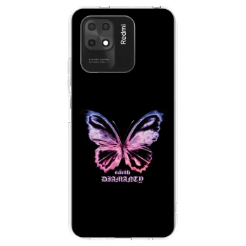 Picasee silikonowe przeźroczyste etui na Xiaomi Redmi 10C - Diamanty Purple