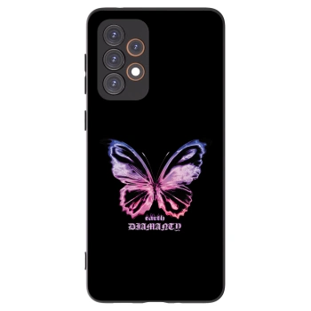Picasee silikonowe czarne etui na Samsung Galaxy A33 5G A336 - Diamanty Purple