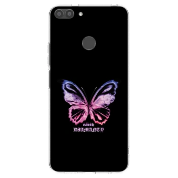 Picasee silikonowe przeźroczyste etui na Huawei P Smart - Diamanty Purple