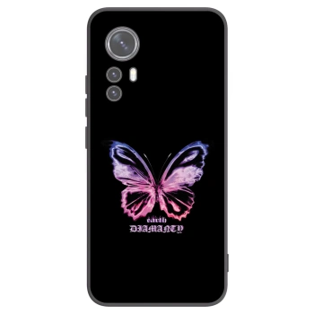 Picasee silikonowe czarne etui na Xiaomi 12X - Diamanty Purple